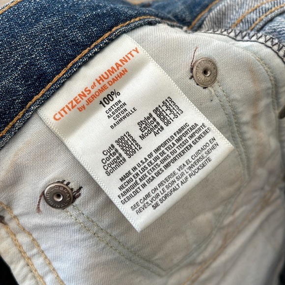 Citizens of Huamnity Distressed Denim Shorts - Picture 4 of 5